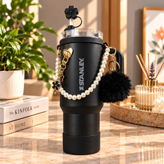 40oz Insulated Tumbler with Handle & Straw โ Premium Quencher Cup