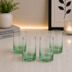 Danny Home Green Ombre Glass Tumbler Set – 410ml (4 Pcs)