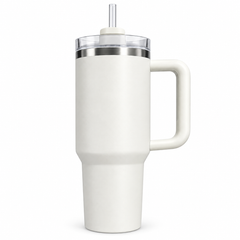 Premium Insulated Tumbler with Handle & Straw