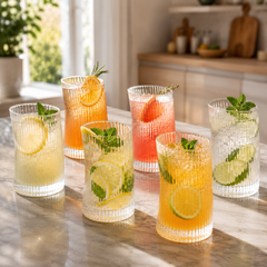Crystal Cocktail Curve Glass - Large - Set of 6
