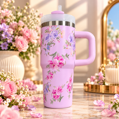 Stanley X LoveShackFancy Floral Insulated Tumbler with Handle & Straw