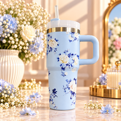 Stanley X LoveShackFancy Floral Insulated Tumbler with Handle & Straw