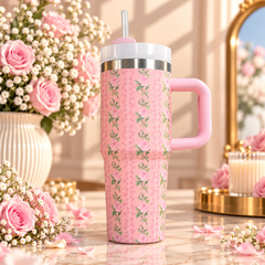 Stanley X LoveShackFancy Floral Insulated Tumbler with Handle & Straw