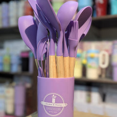 Silicone Spoon Set – 12 Pcs | Heat Resistant Kitchen Utensils