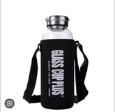 500ML Premium Glass Water Bottle with Protective Sleeve & Carry Handle