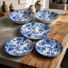 28 Pieces Premium Floral Printed Original Ceramic Dinner Set – Elegant Serving Collection