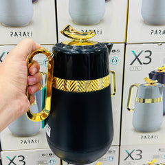 Product 1 (Black with Gold Pattern)
Parati X3 Luxury 1.0L Unbreakable Vacuum Flask
Product 2 (Matte Black with Gold Lever)
Lavidar LP1P Premium 1.0L Unbreakable Thermal Jug