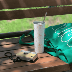 Stainless Steel Tumbler with Steel Straw – Botella Flaske