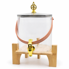 Glass Water Dispenser with Wooden Stand – 2600ml & 4200mlG