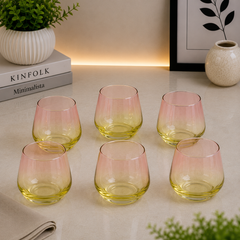 Danny Home Ombre Glass Tumbler Set – 360ml (6 Pcs)