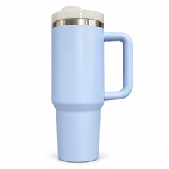 Premium Insulated Tumbler with Handle & Straw