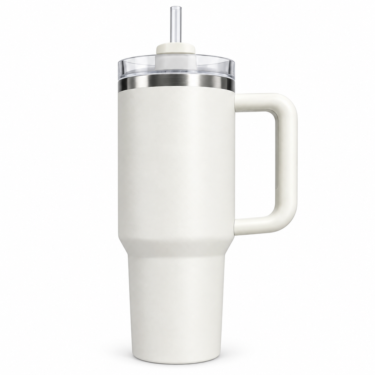 Premium Insulated Tumbler with Handle & Straw