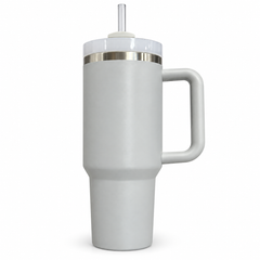 Premium Insulated Tumbler with Handle & Straw
