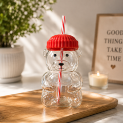 BearSip™ Cute Bear Water Bottle with Straw – Adorable Leak-Resistant Tumbler for Kids & Adults