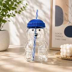 BearSip™ Cute Bear Water Bottle with Straw – Adorable Leak-Resistant Tumbler for Kids & Adults