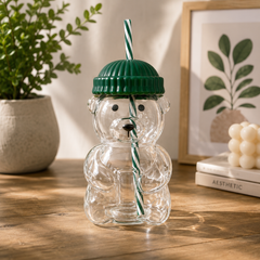 BearSip™ Cute Bear Water Bottle with Straw – Adorable Leak-Resistant Tumbler for Kids & Adults