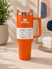 QuenchPro™ 40oz Tumbler with Handle – Large Insulated Water Cup with Secure Lid | Multiple Colors