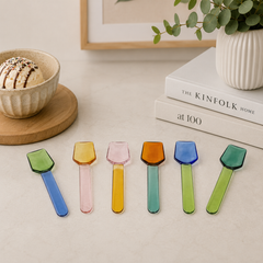Danny Home 6Pcs Ice Cream Glass Spoon Set
