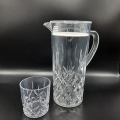 Acrylic Water Set – Unbreakable & Crystal Design (Jug + Glasses)