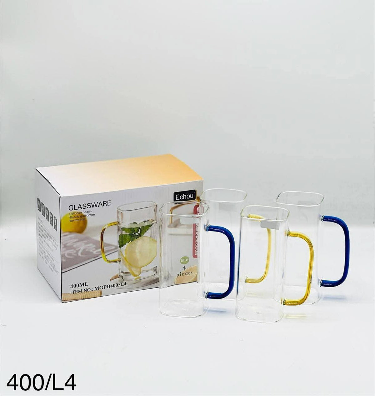 Premium Glass China Set – Pack of 6 | Elegant & Durable Drinkware