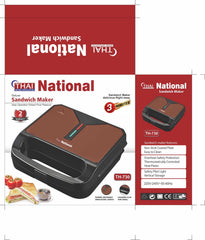 National Sandwich Maker – Quick & Delicious Snacks  With 2 Years Warranty