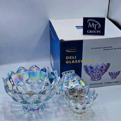 Delisoga Premium Glass Fruit Bowl Set – 7 Pcs Serving Set