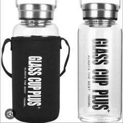 500ML Premium Glass Water Bottle with Protective Sleeve & Carry Handle