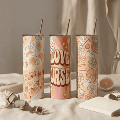 Stainless Steel Tumbler with Steel Straw – Botella Flaske